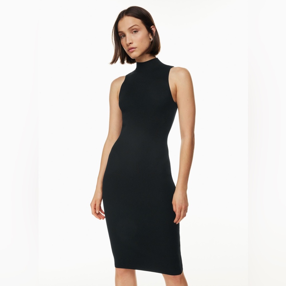 Candie's Black Sleeveless Ribbed Midi Dress K